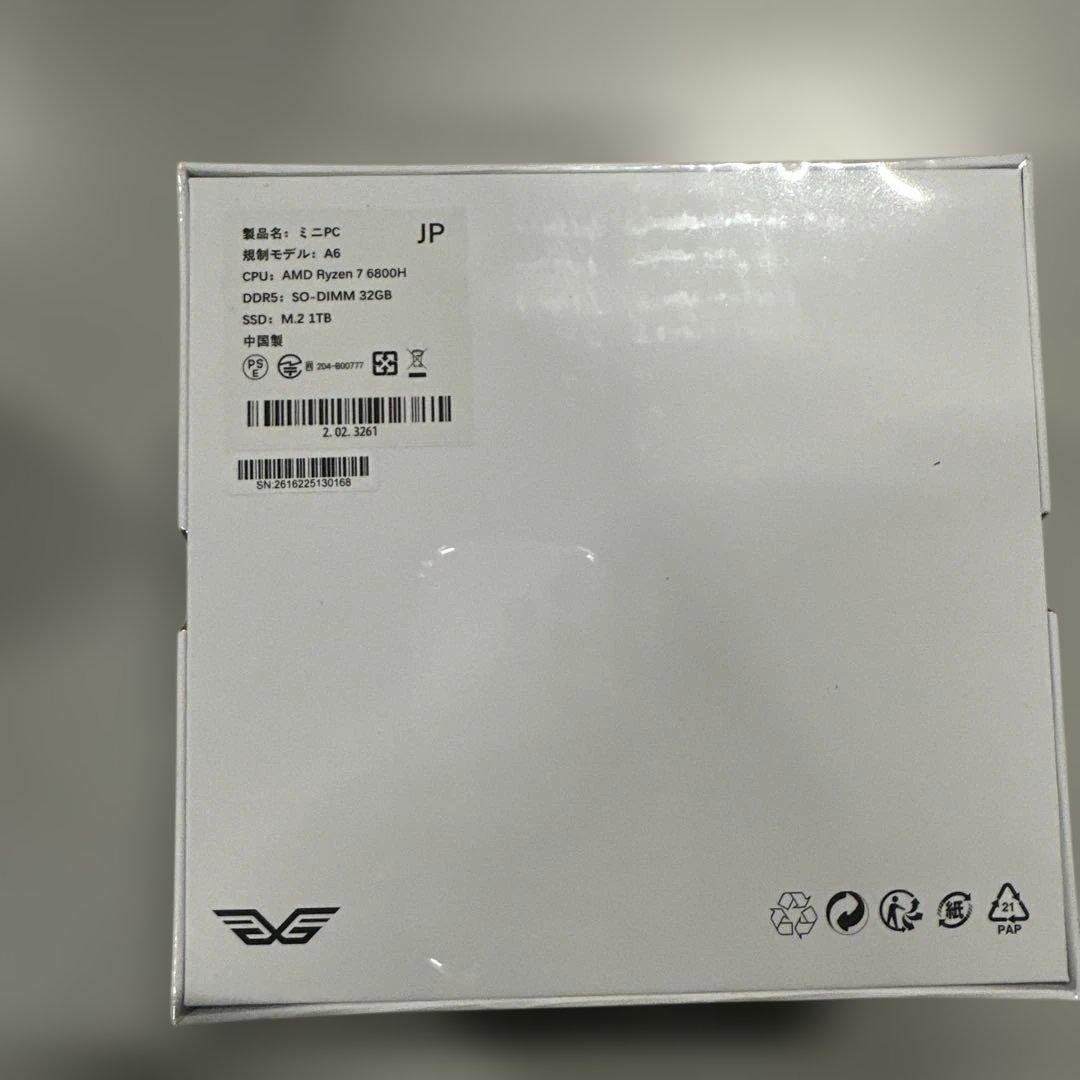 未開封　GEEKOM A6 ミニPC AMD Ryzen 7 6800H 1TB