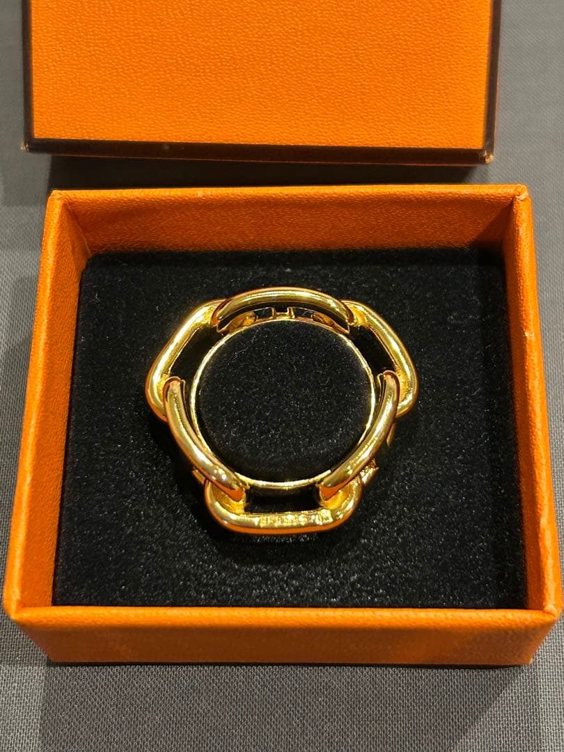 【新品未使用】エルメス　レガート　スカーフリング　　ゴールド