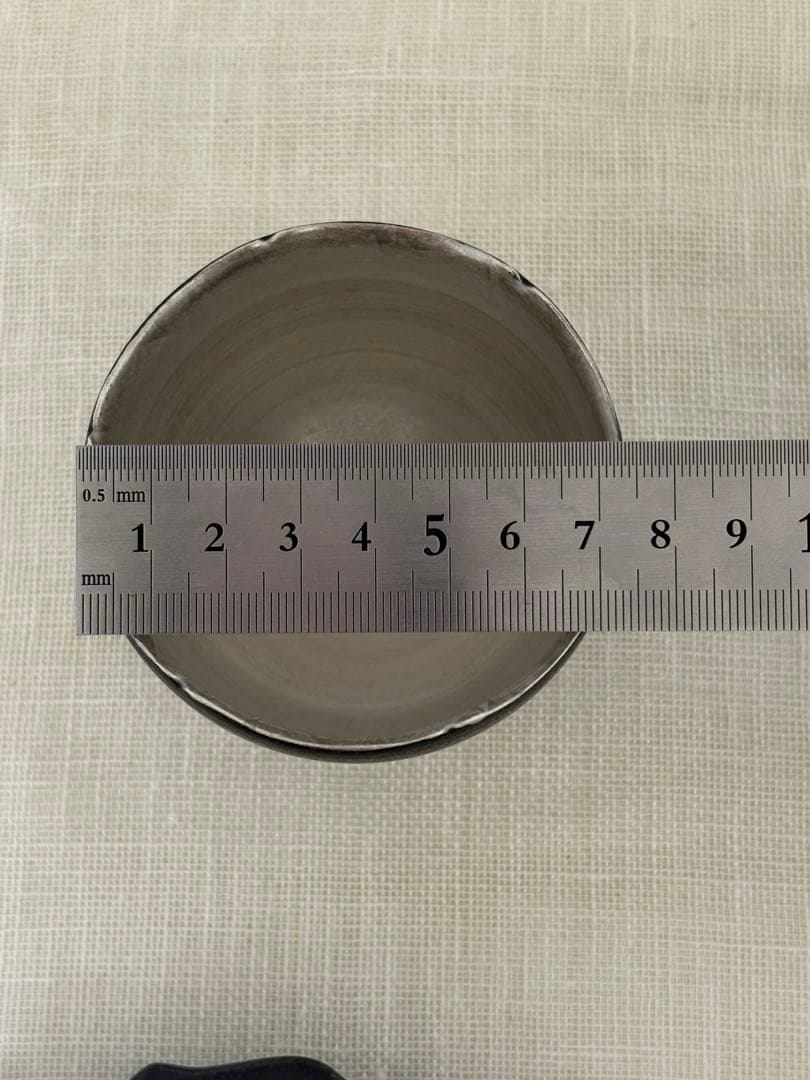 d*7様 木下和美｜黒釉銀彩 輪花カップ＆ソーサー、2個セット