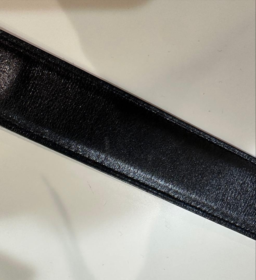 【即日発送】エルメス 80 レザーベルト 黒 茶色　リバーシブル