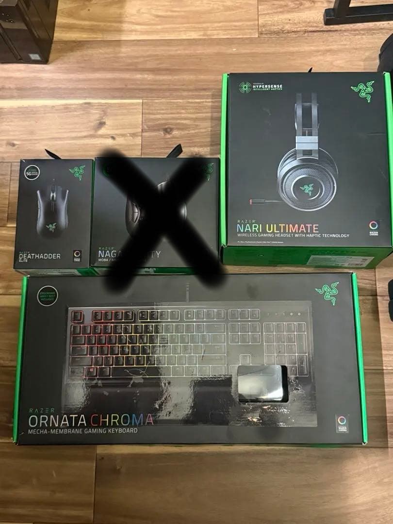 Razer キーボード、マウス(×2)、ヘッドホンセット