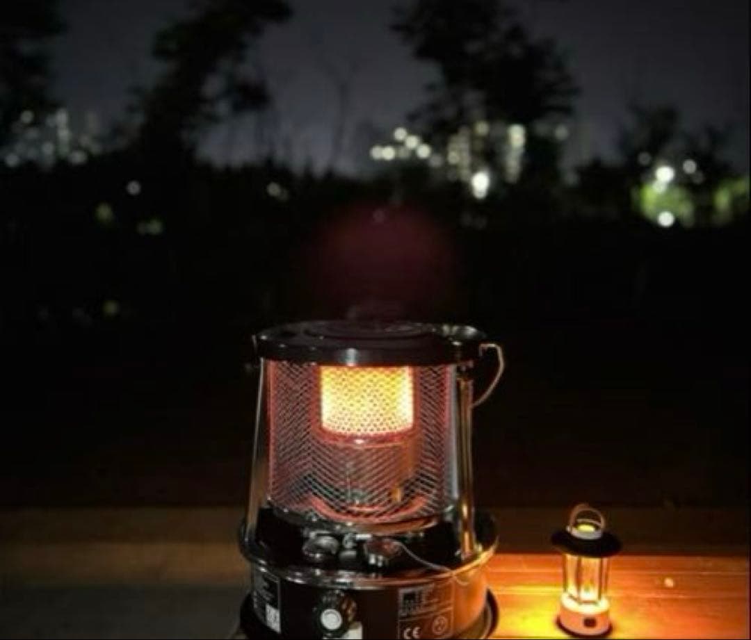 石油ストーブ 対流型 ヒーター 黒 アルパイン石油ヒーター 3.0kWh高出力