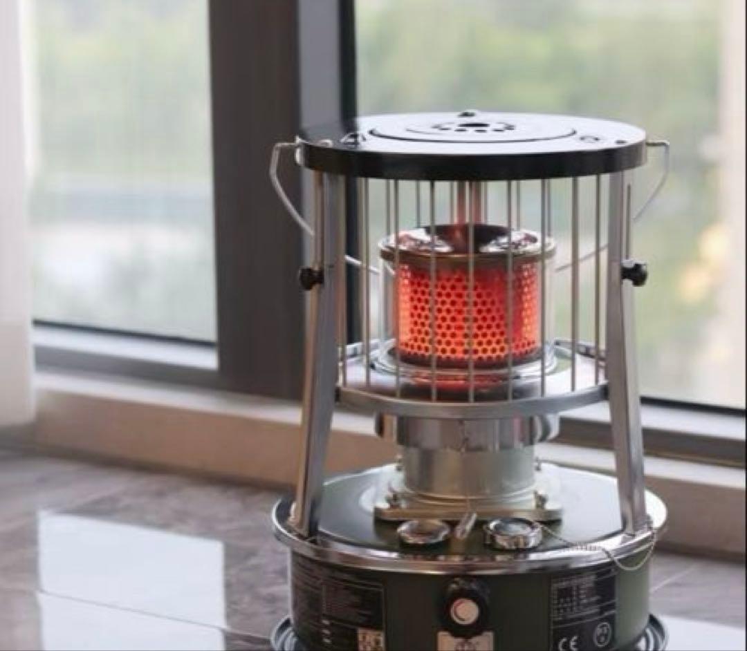 石油ストーブ 対流型 ヒーター 黒 アルパイン石油ヒーター 3.0kWh高出力