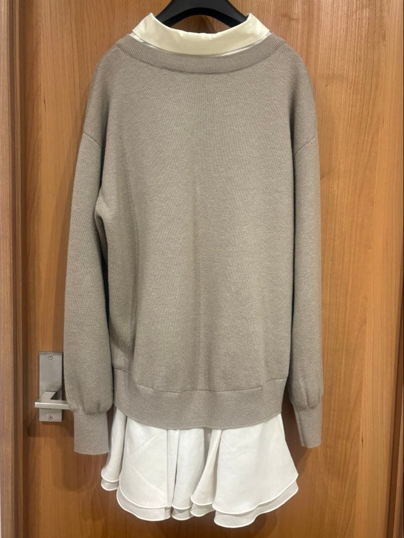 lilybrown シャツドッキングフリルミニワンピース