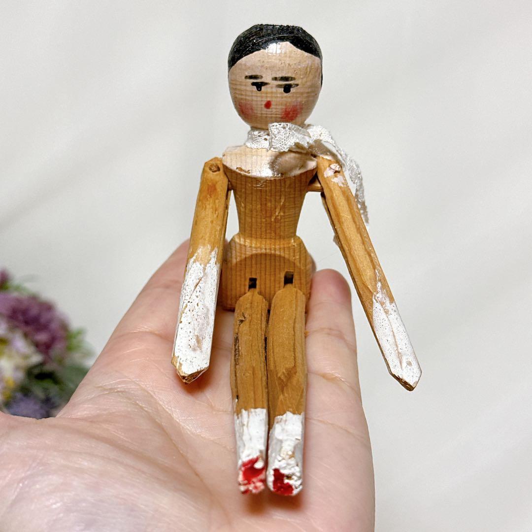 まーちゃん 様　❤️小さなペグドール❤️ アンティークウッデンドール　木製人形