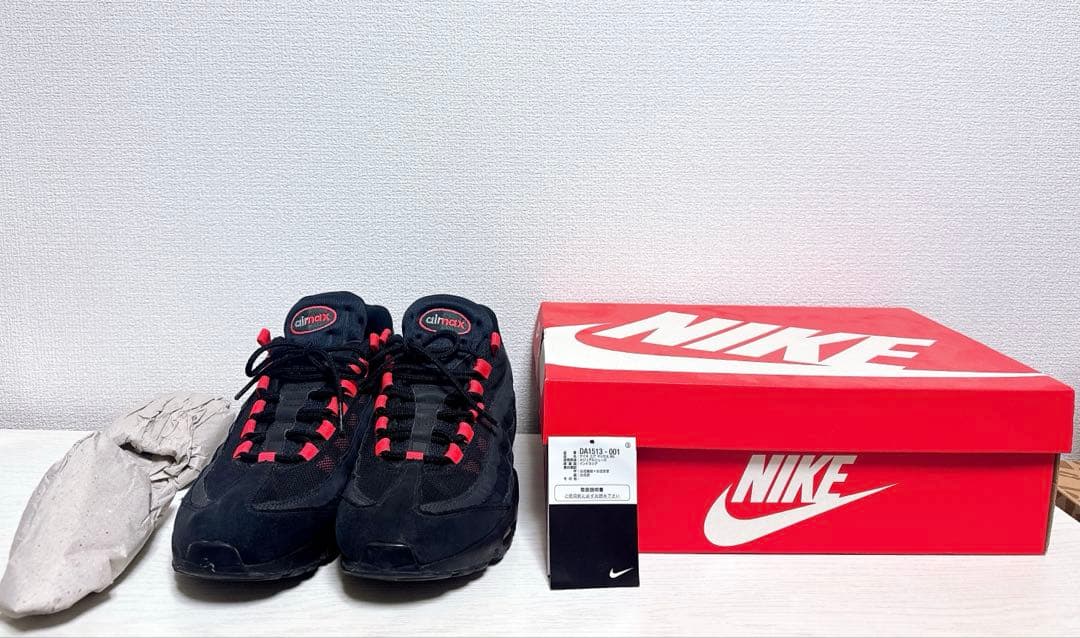 靴 Nike AirMax95 \"Black Laser Crimson\" 28cm