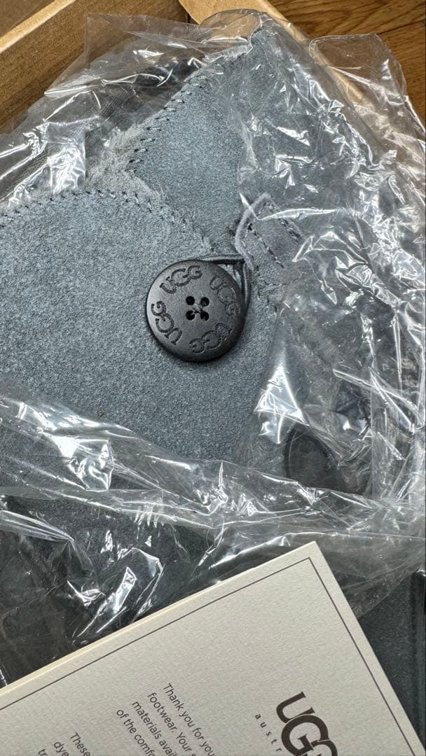 【美品】UGGベイリーボタン トリプレット ムートンブーツ（グレー） 23cm