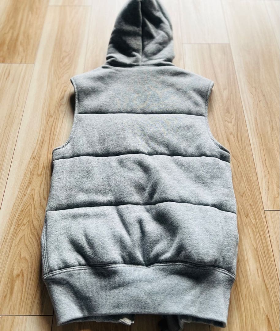 【美品】Polo Ralph Laurenグレーのフード付きスウェットベスト