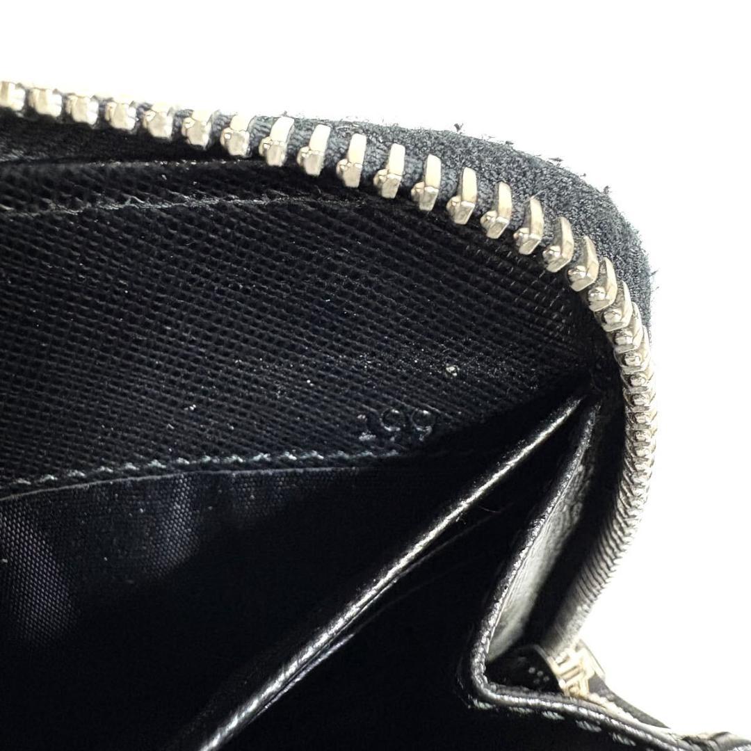 【美品】PRADA 長財布 ブラック シルバー プレート イタリア製