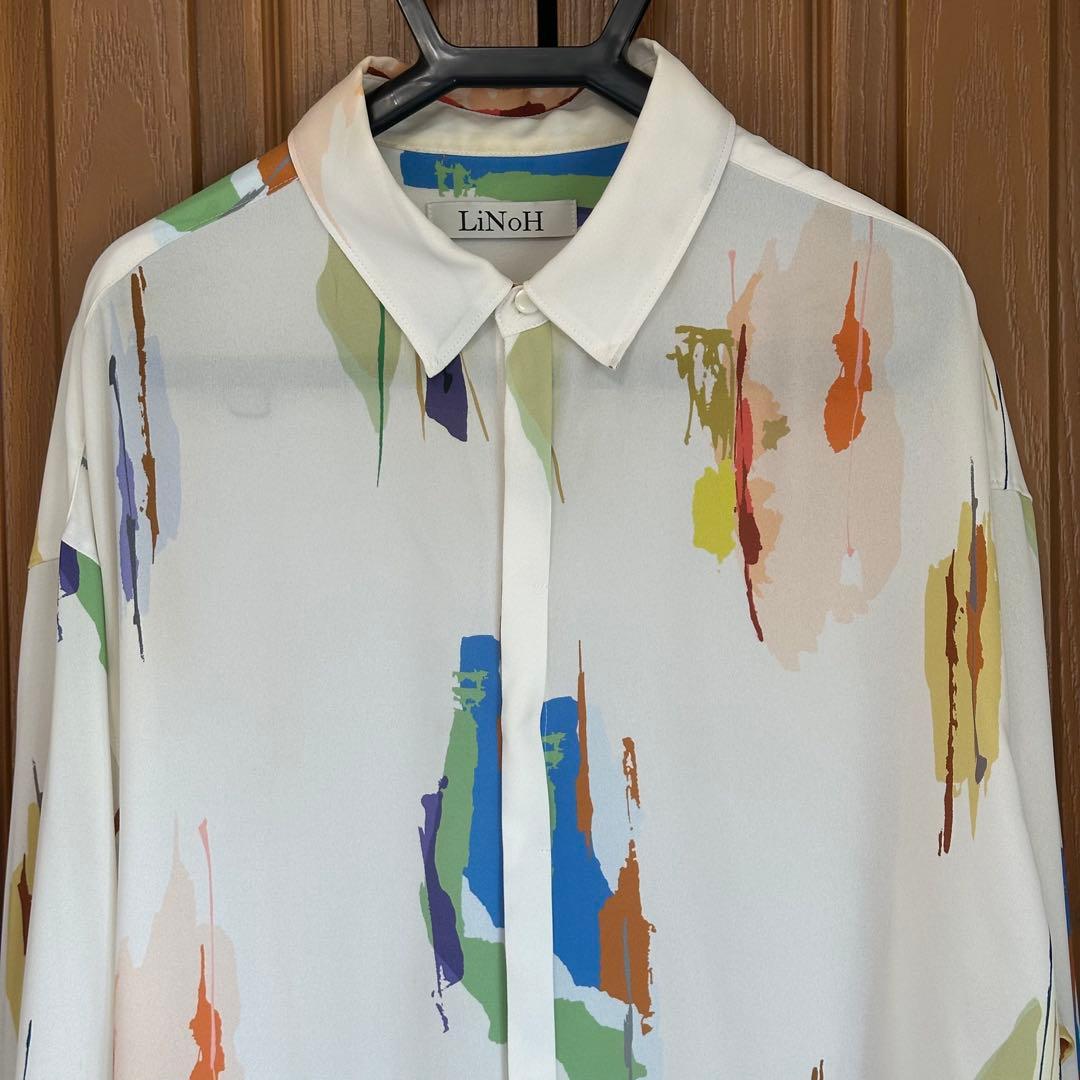 LiNoH リノー　ミスチル桜井和寿着 シャツ 多色模様 長袖シャツ サイズ2