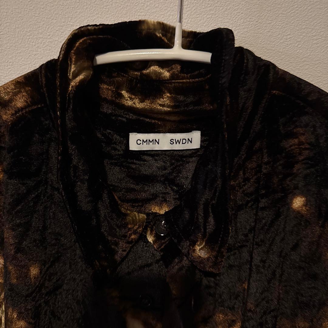 コモンスウェーデン　ベルベット　シルク　セドリック　シャツ　CMMN SWDN