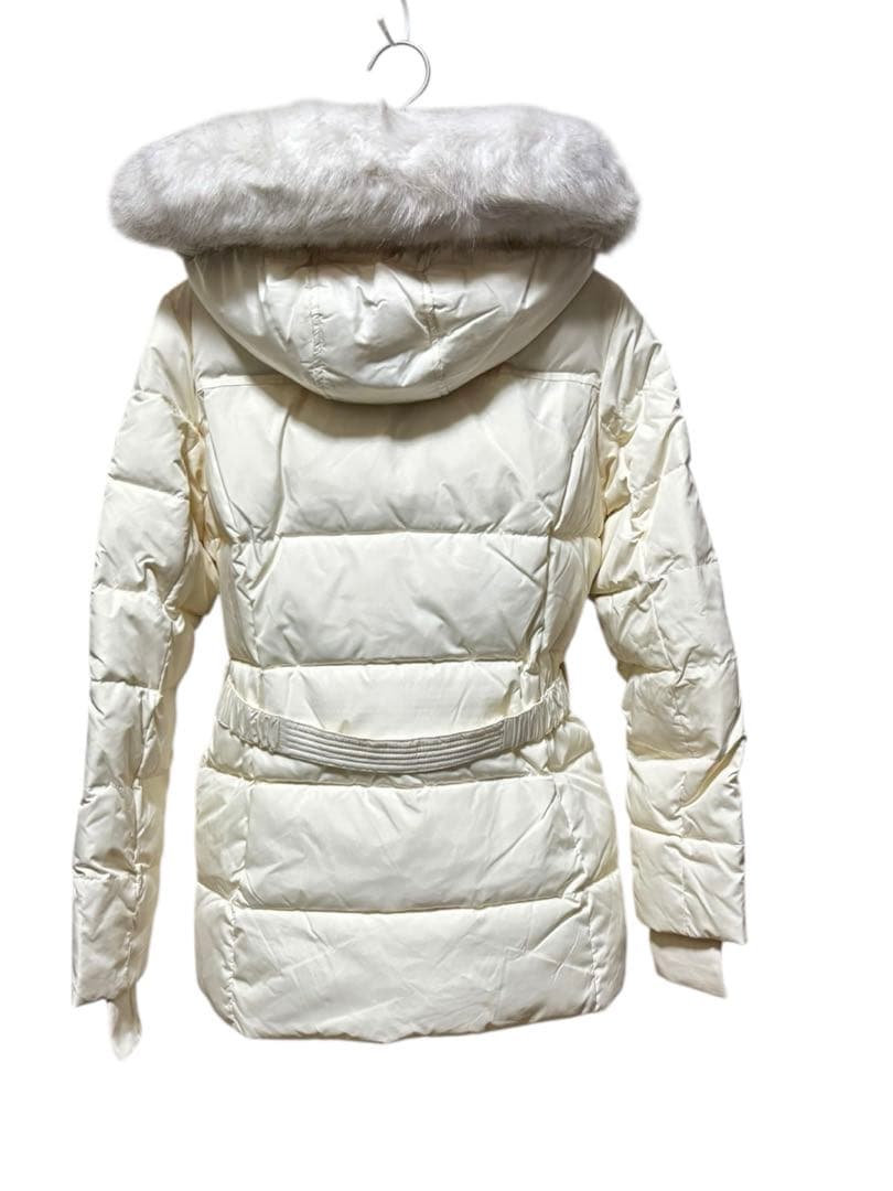 限定価格！新品タグ付きMICHAEL KORS白ダウン S ファー付ベルテッド