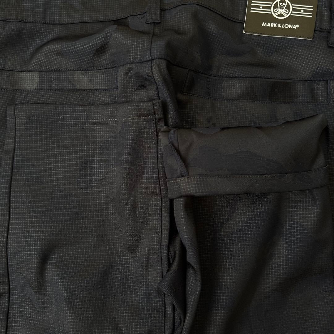 現行タグ　マークアンドロナ　パンツ　迷彩　紺　ネイビー　総柄　XL〜XXL相当