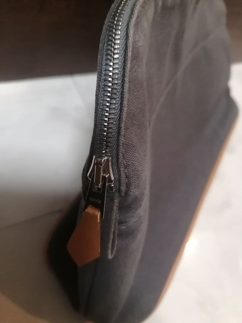 HERMES　エルメス　ボリードポーチ　キャンバスレザー