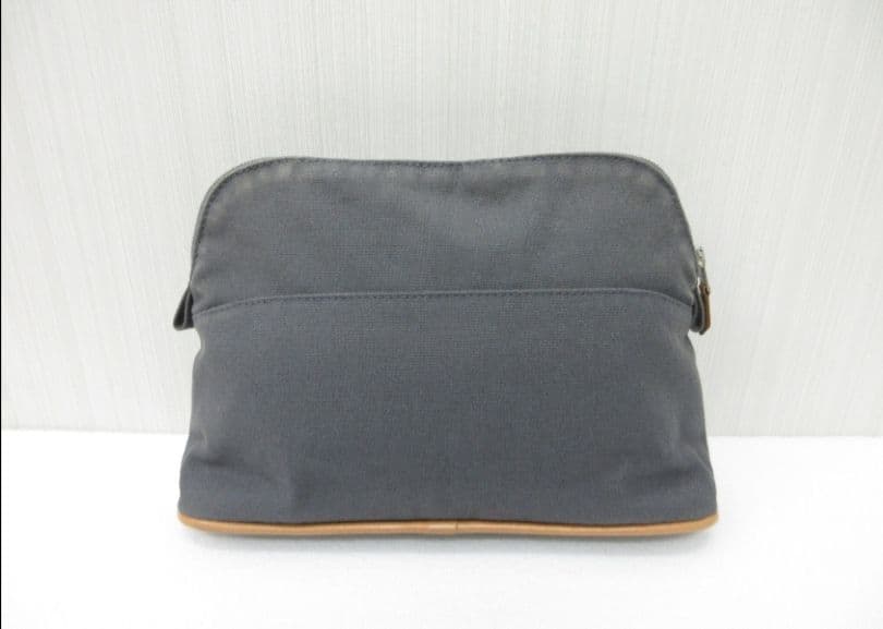 HERMES　エルメス　ボリードポーチ　キャンバスレザー