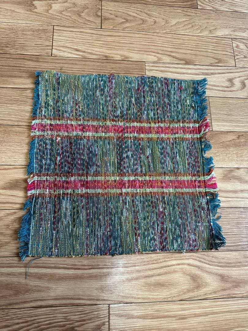 さき織　テーブルセンター6枚セット　ハンドメイド