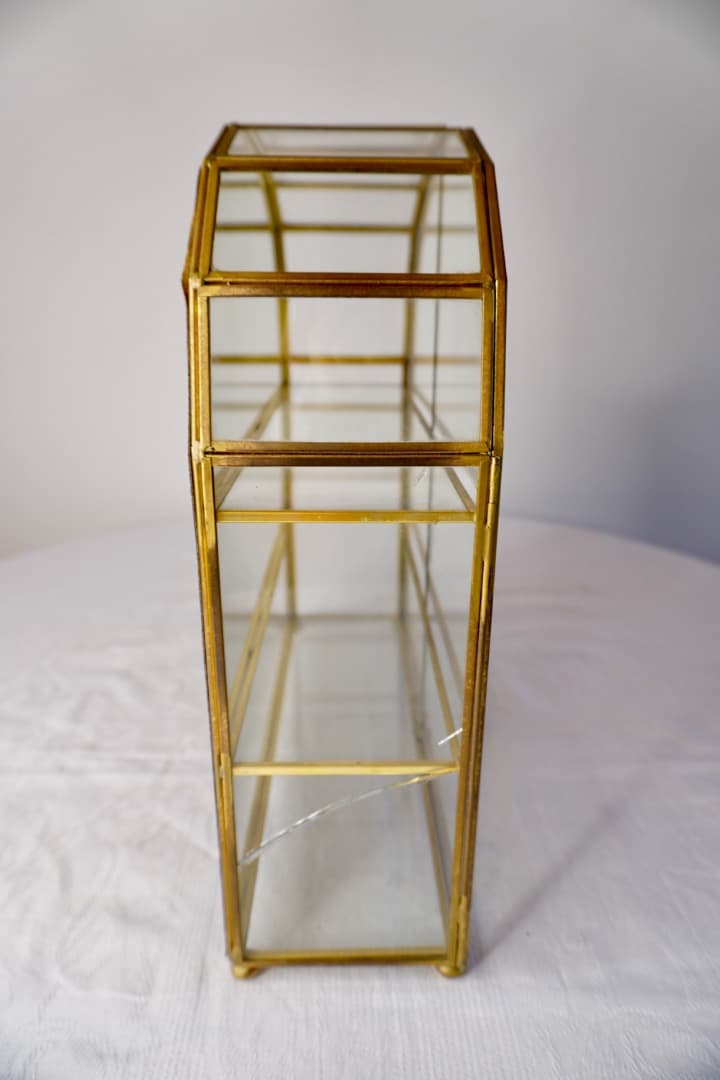 イギリス ヴィンテージ 真鍮ガラスケース