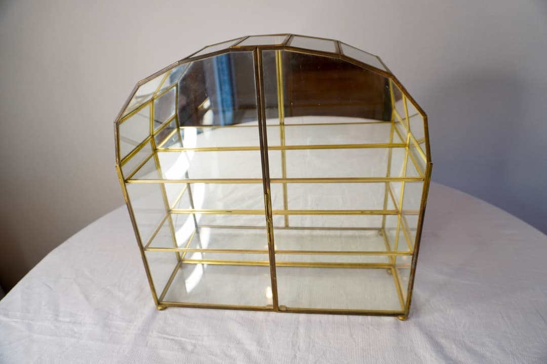 イギリス ヴィンテージ 真鍮ガラスケース