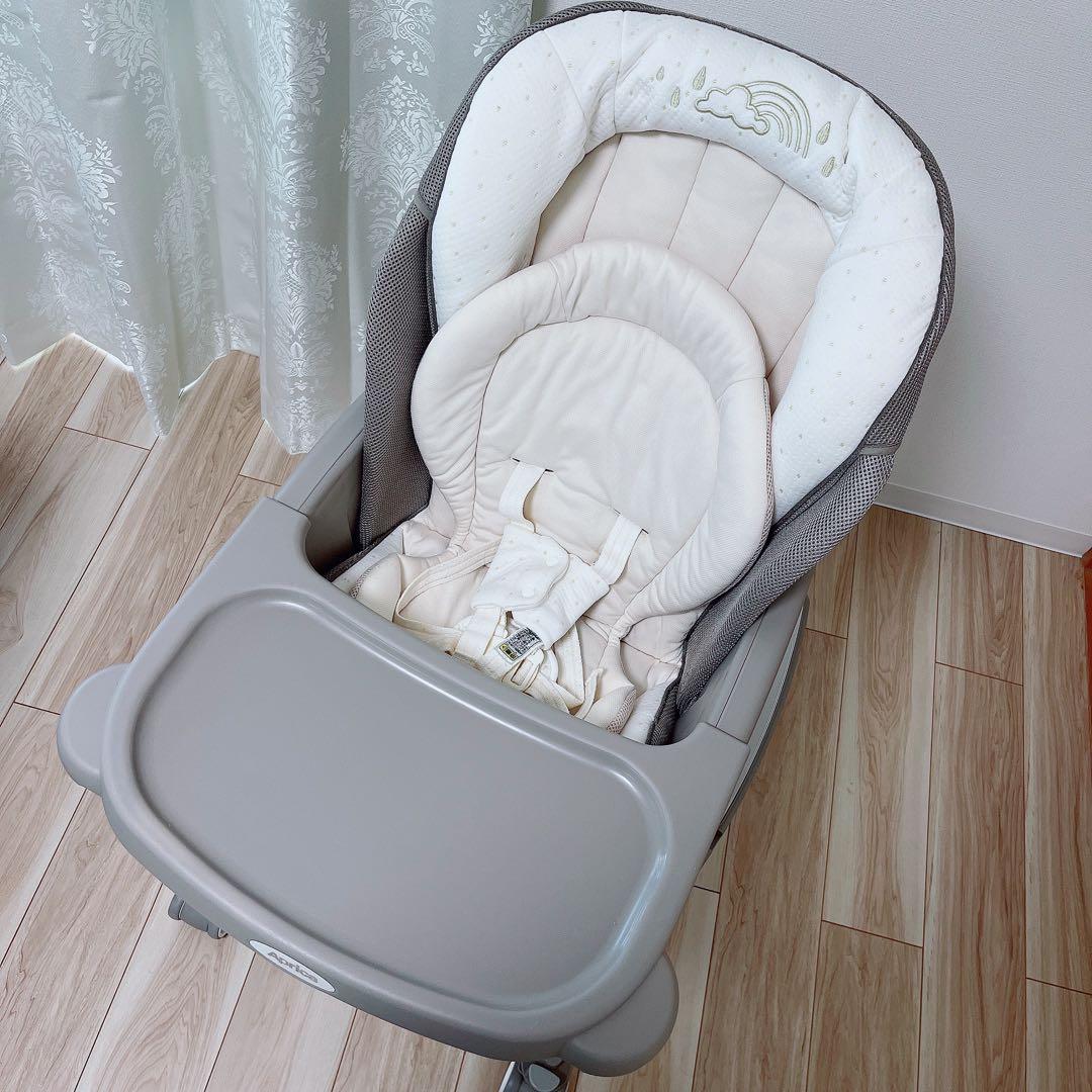 【送料込】Aprica 電動 ハイローベッド&チェア 〈ユラリズム　オート〉美品