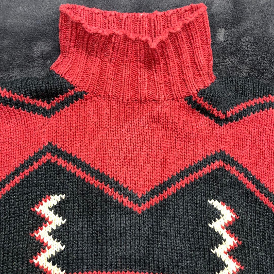 90S ヴィンテージ ポロバイラルフローレン ハンドニット XL ネイティブ柄