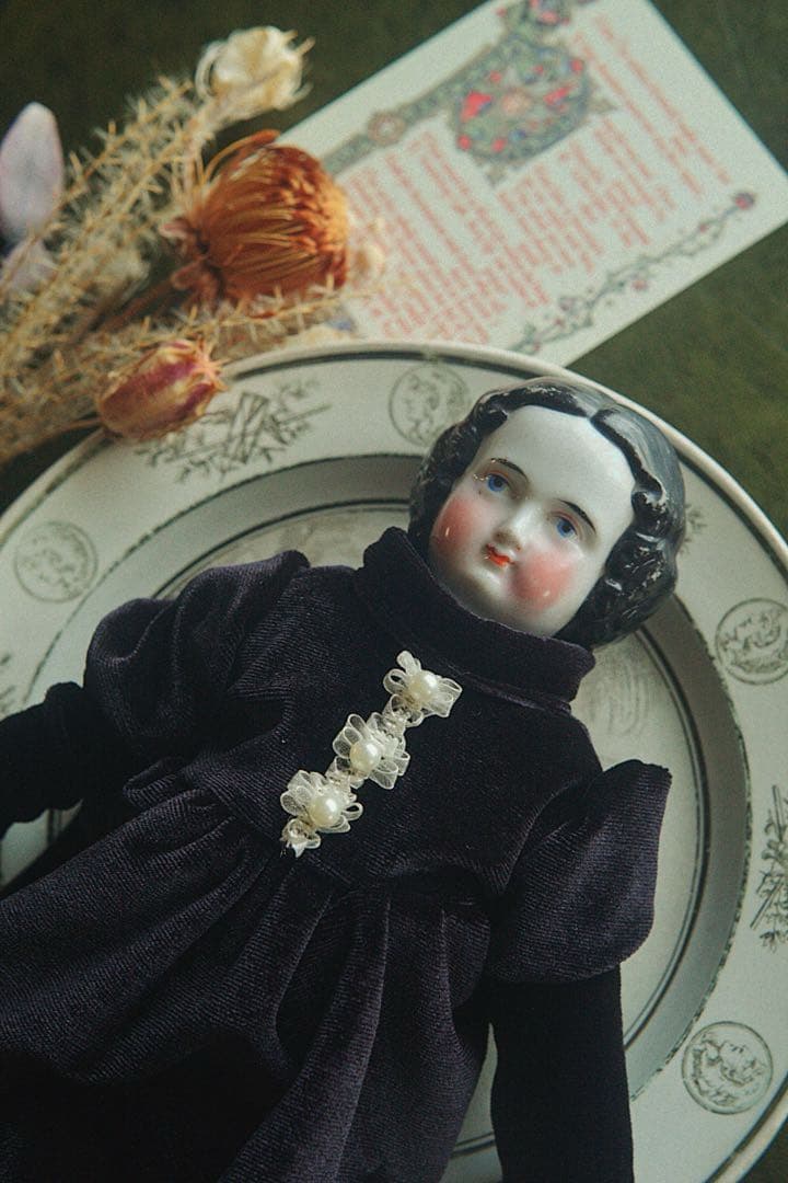 アンティーク チャイナヘッドドール ビスクドール ドイツ人形