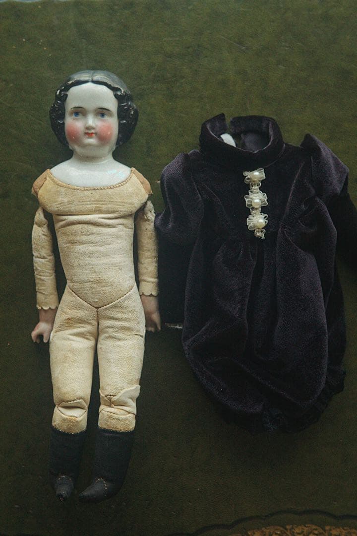 アンティーク チャイナヘッドドール ビスクドール ドイツ人形