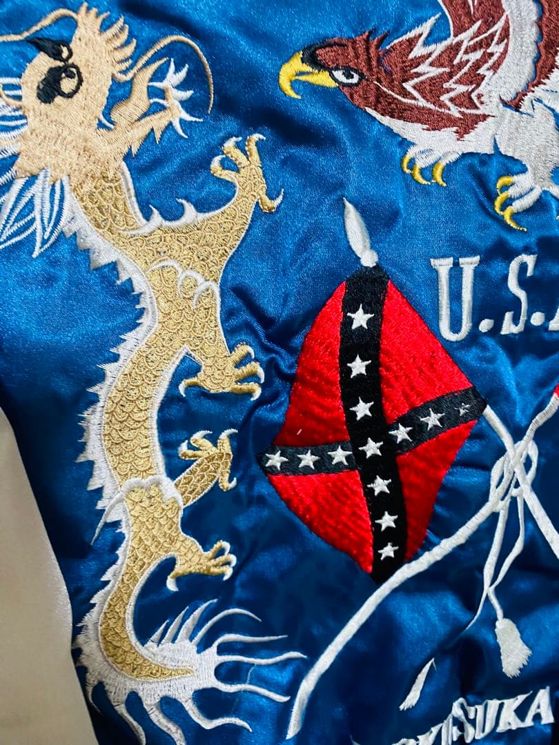 JUNGLE STORM 日本限定 YOKOSUKA サテン スカジャン 龍