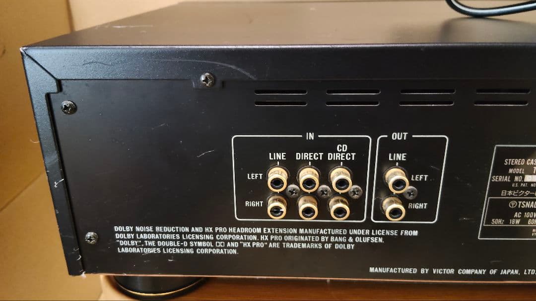 ビクター カセットデッキ V-711 リモコン付き　メンテナンス必要