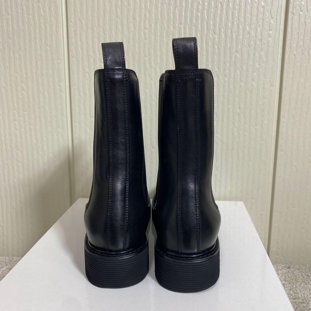 未使用 SLOBE IENA 牛革 レザー サイドゴアブーツ 37 黒