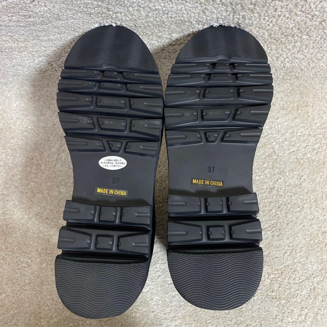 未使用 SLOBE IENA 牛革 レザー サイドゴアブーツ 37 黒