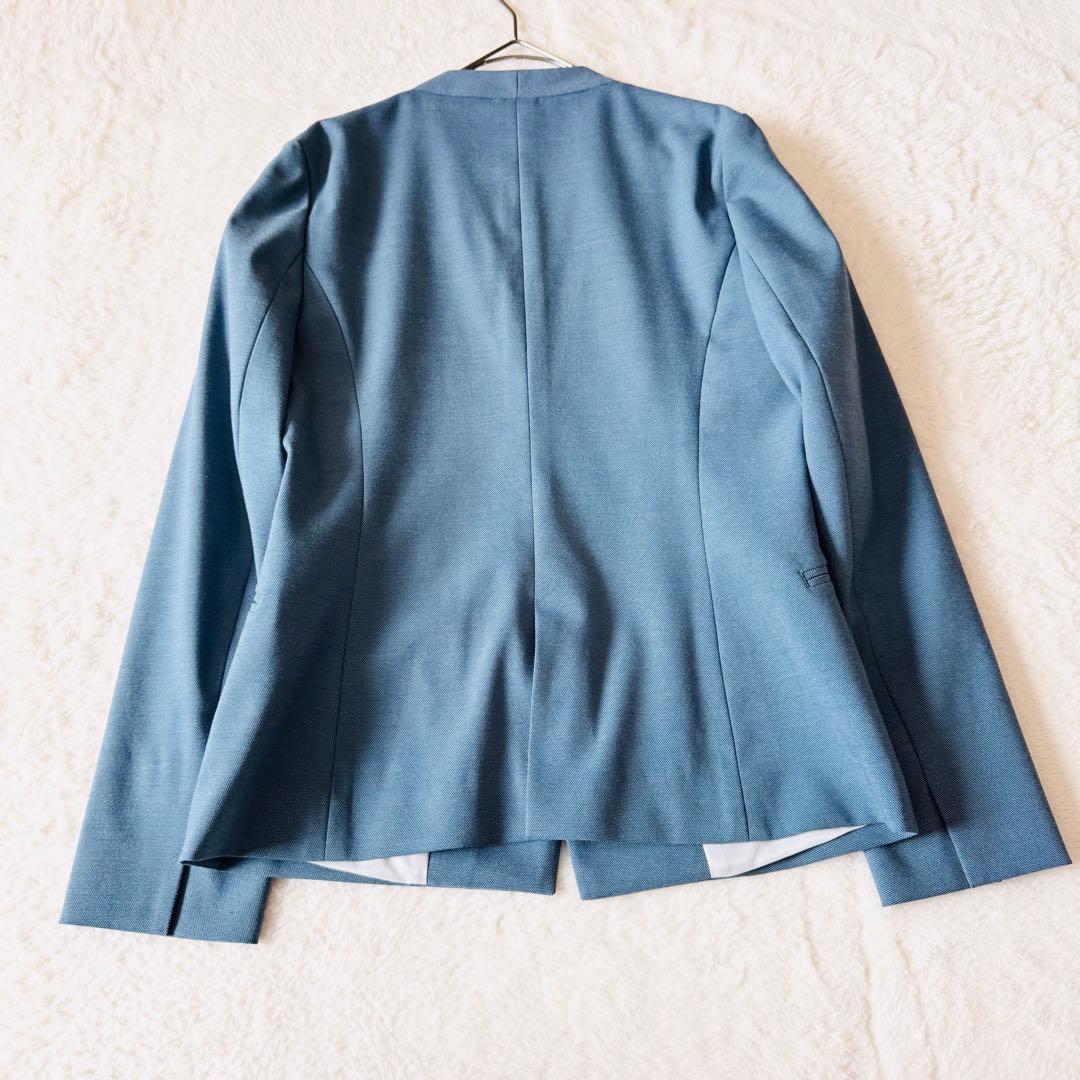 【美品】 グリーンレーベルリラクシング ジャケットパンツセットアップ スーツ 青