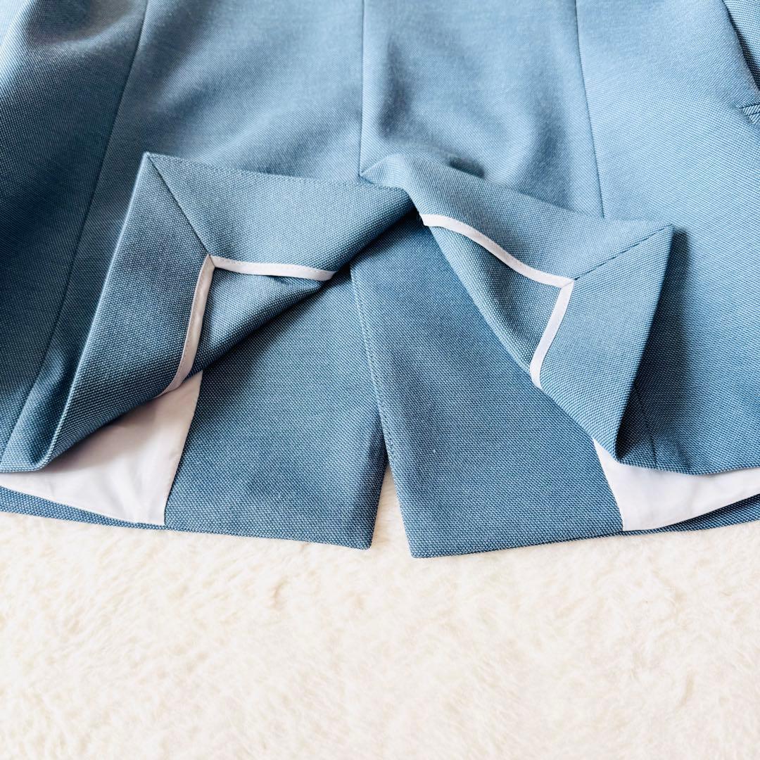 【美品】 グリーンレーベルリラクシング ジャケットパンツセットアップ スーツ 青