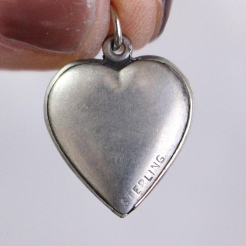 40s　スウィートハートジュエリー 　アールデコ 古着　渦巻　 波　NAVY