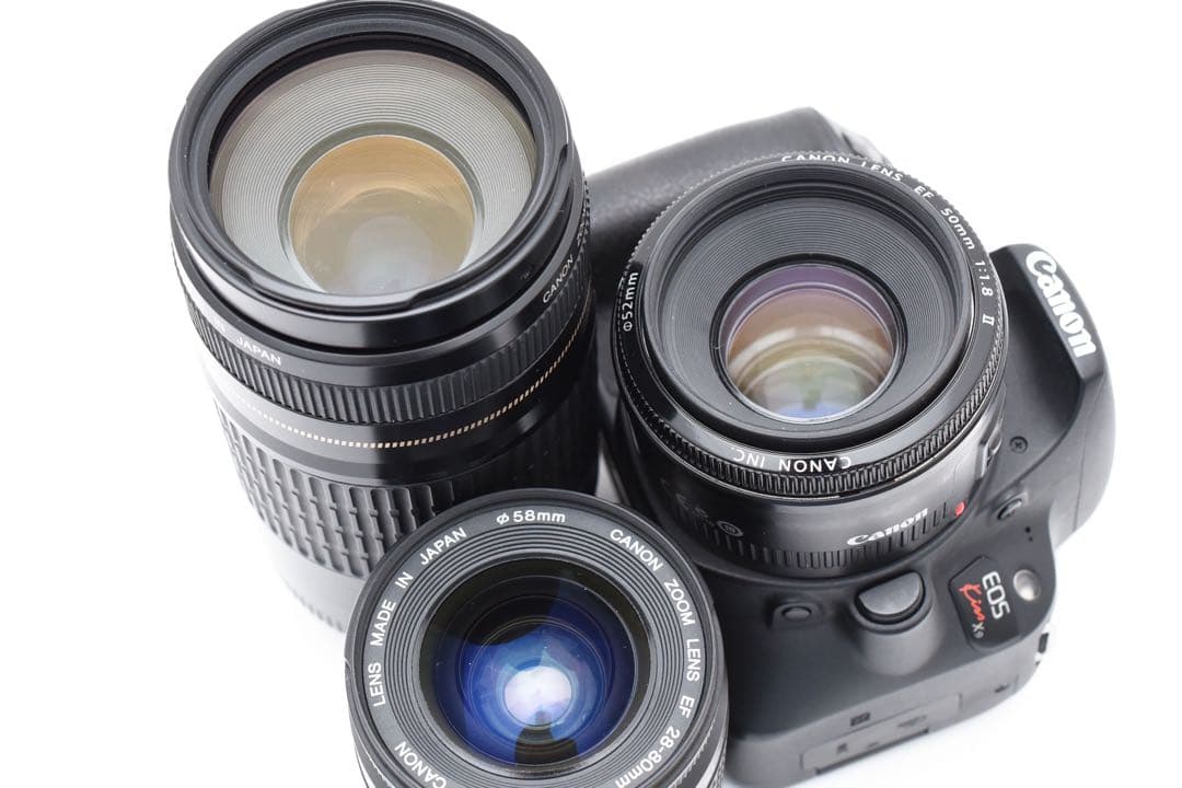 保証付/デジタル 一眼レフカメラ canon kiss x9トリプルレンズセット