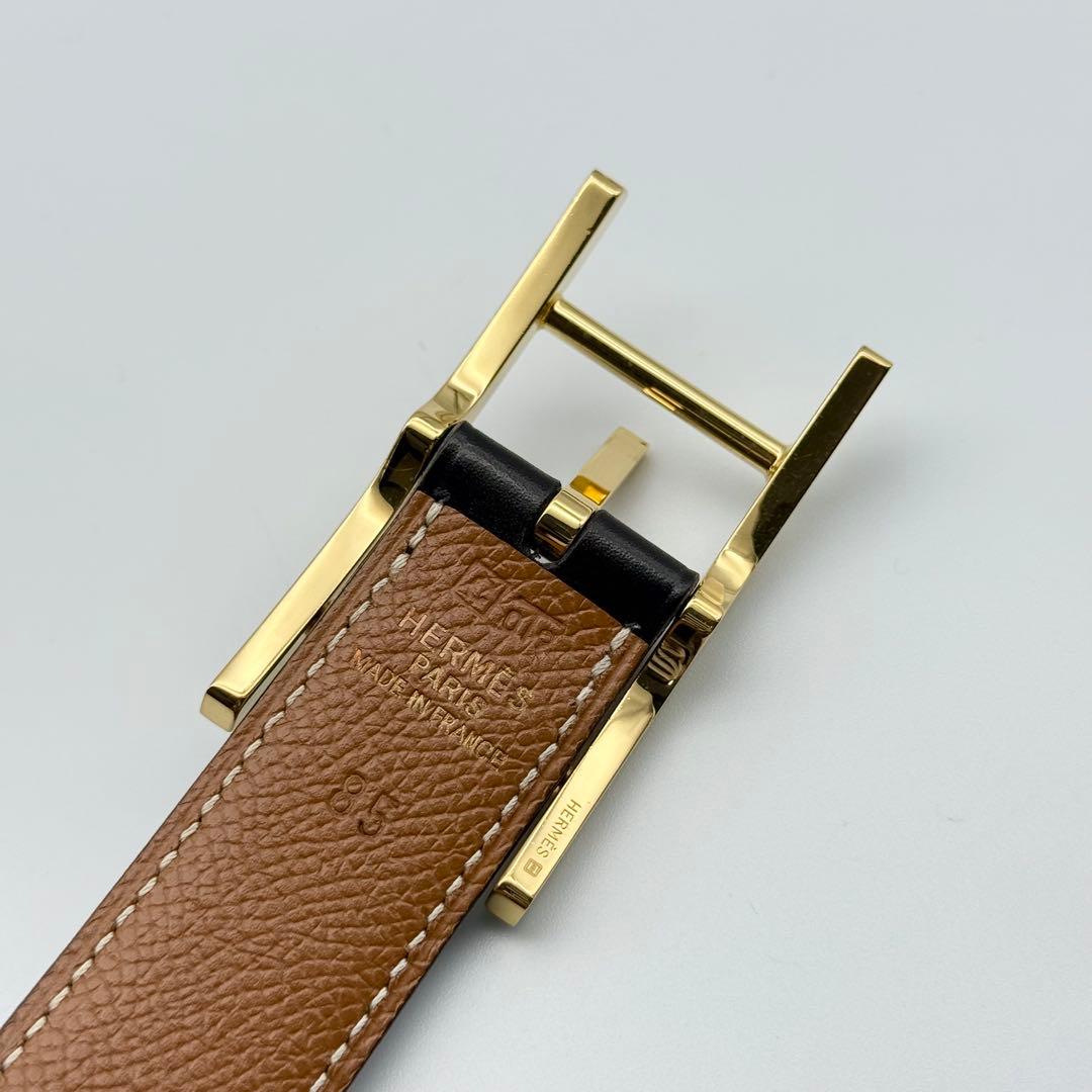 ✨美品✨HERMES ベルト アピ ゴールド金具 本革 サイズ85 □O刻印