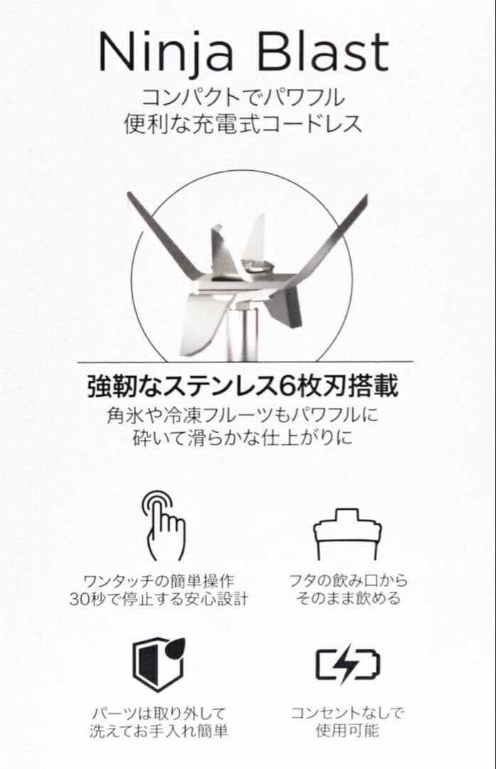 NINJA BLAST ニンジャ ブラスト コードレス ミキサー BC155J