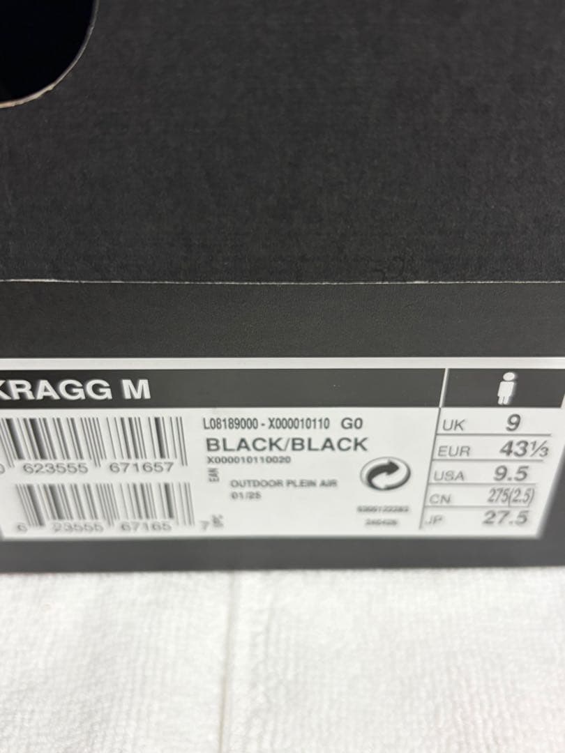 ケ*ン様 ARC'TERYX クラッグ　スニーカー　黒　ブラック　アークテリクス