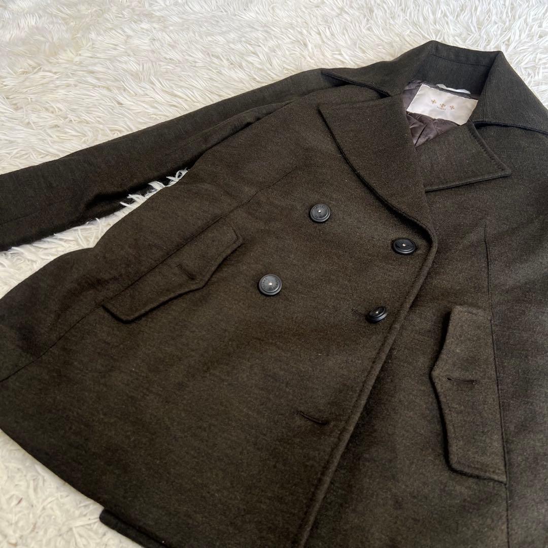 【良品】TATRAS ピーコート　裏地ダウン　ATELIER カーキ　サイズ1