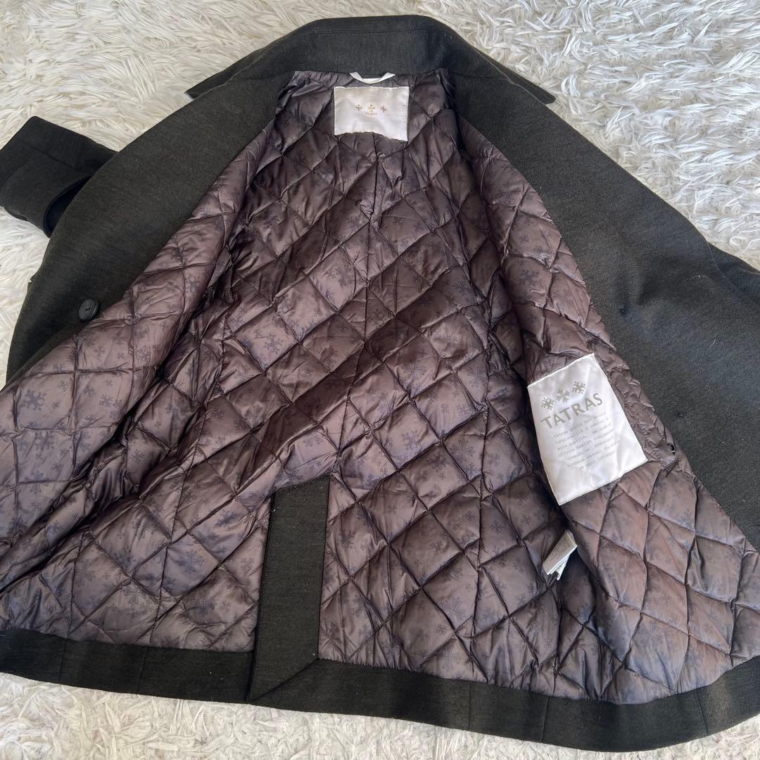 【良品】TATRAS ピーコート　裏地ダウン　ATELIER カーキ　サイズ1