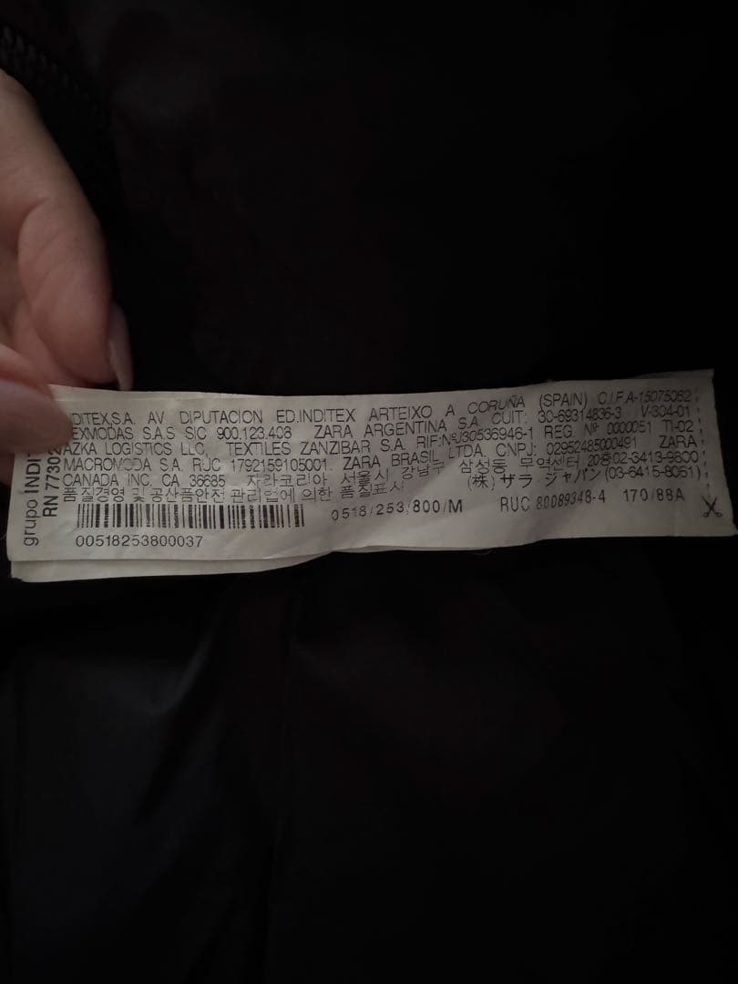 ZARA ファー付きロングダウンジャケット