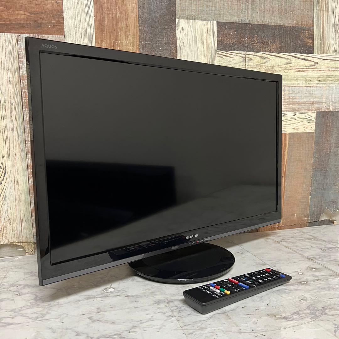 即日受渡❣️全国送料込シャープ24型テレビ裏番組録画可Wチューナー新品リモコン付