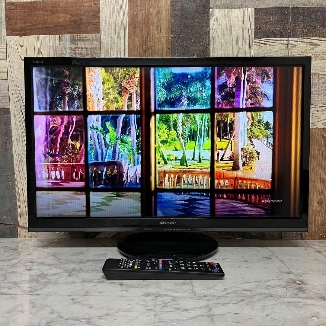 即日受渡❣️全国送料込シャープ24型テレビ裏番組録画可Wチューナー新品リモコン付