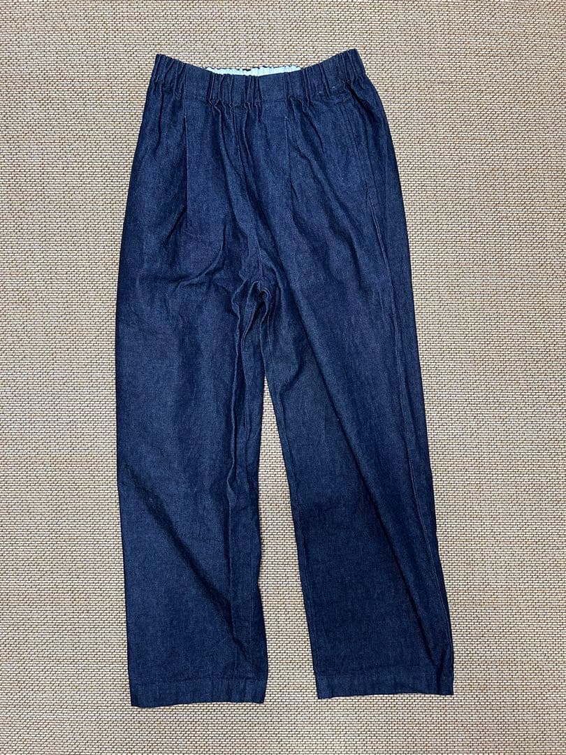 かぐれ　デニムパンツ　ウエスト紐+ゴム