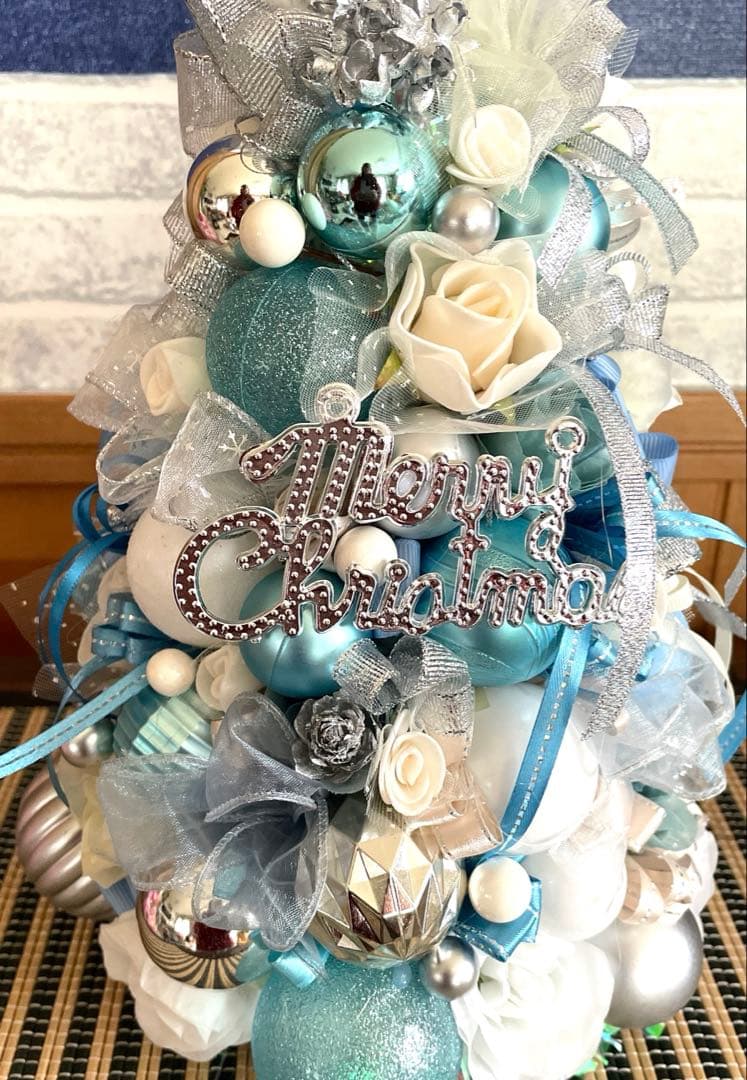 クリスマスツリー 青と白の装飾❣️MＳ❣️3点セット❣️