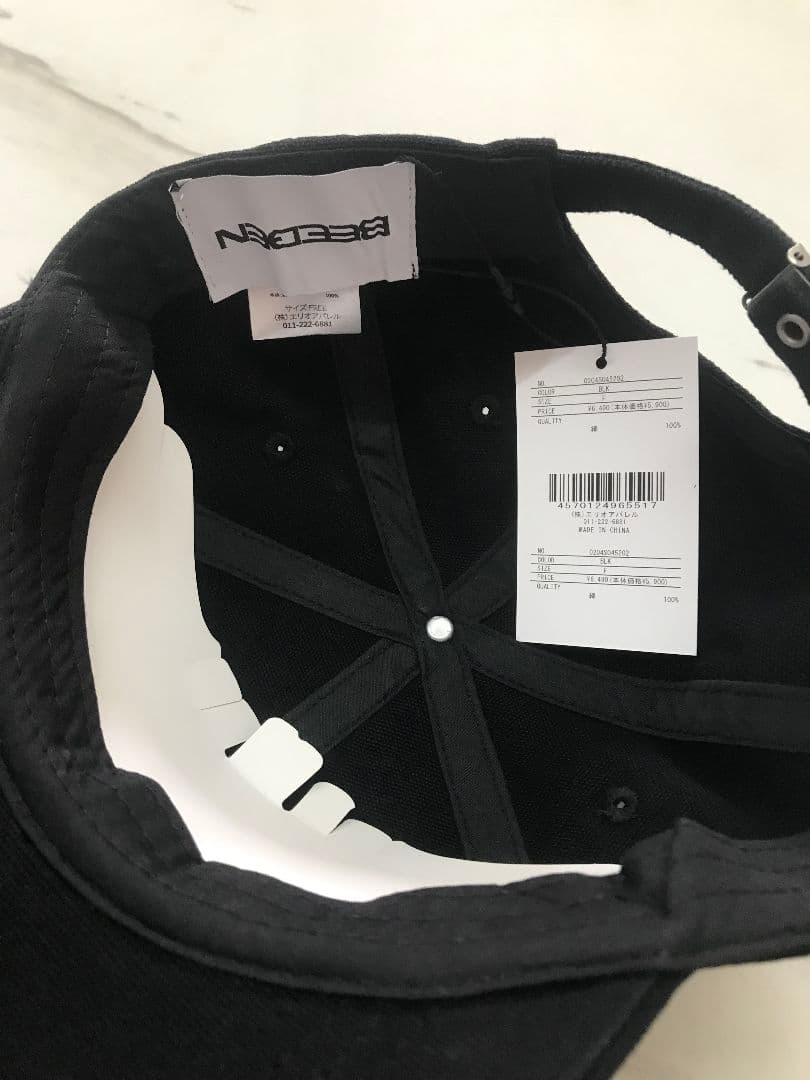 未使用 BEEDEN BD STUDS DAMAGE CAP BLACK #02