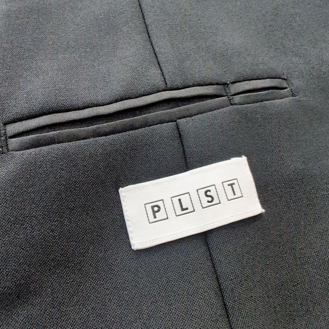 ✨️美品✨️ノーカラー　パンツスーツ　セットアップ　黒　M　プラステ　洗える