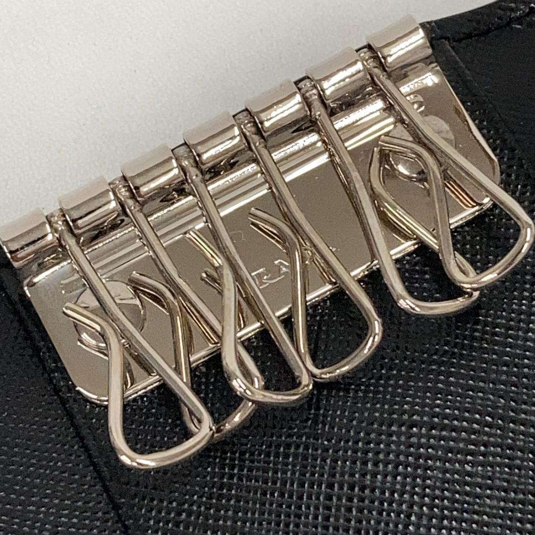 新品⭐プラダ✨PRADA ブラック キーケース 6連 サフィアーノメタル