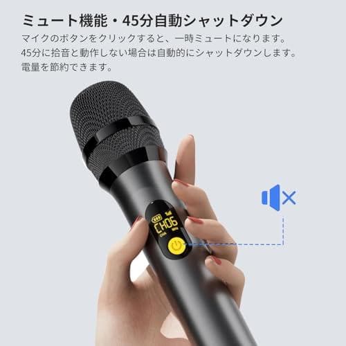 XIAOKOA ダイナミックマイク ワイヤレスマイク ハンズマイク カラオケマp