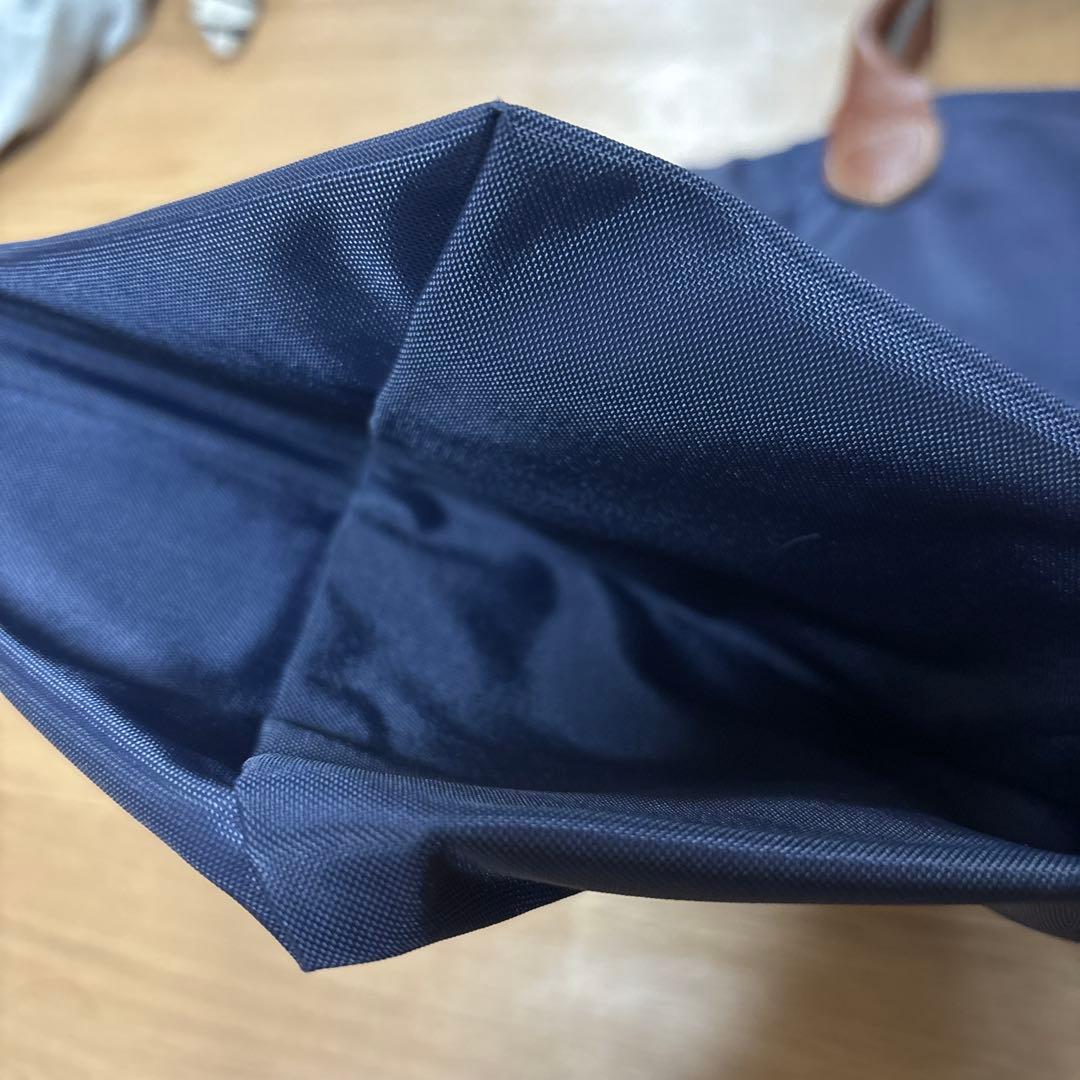 ロンシャンネイビー ボストンバッグ 大容量