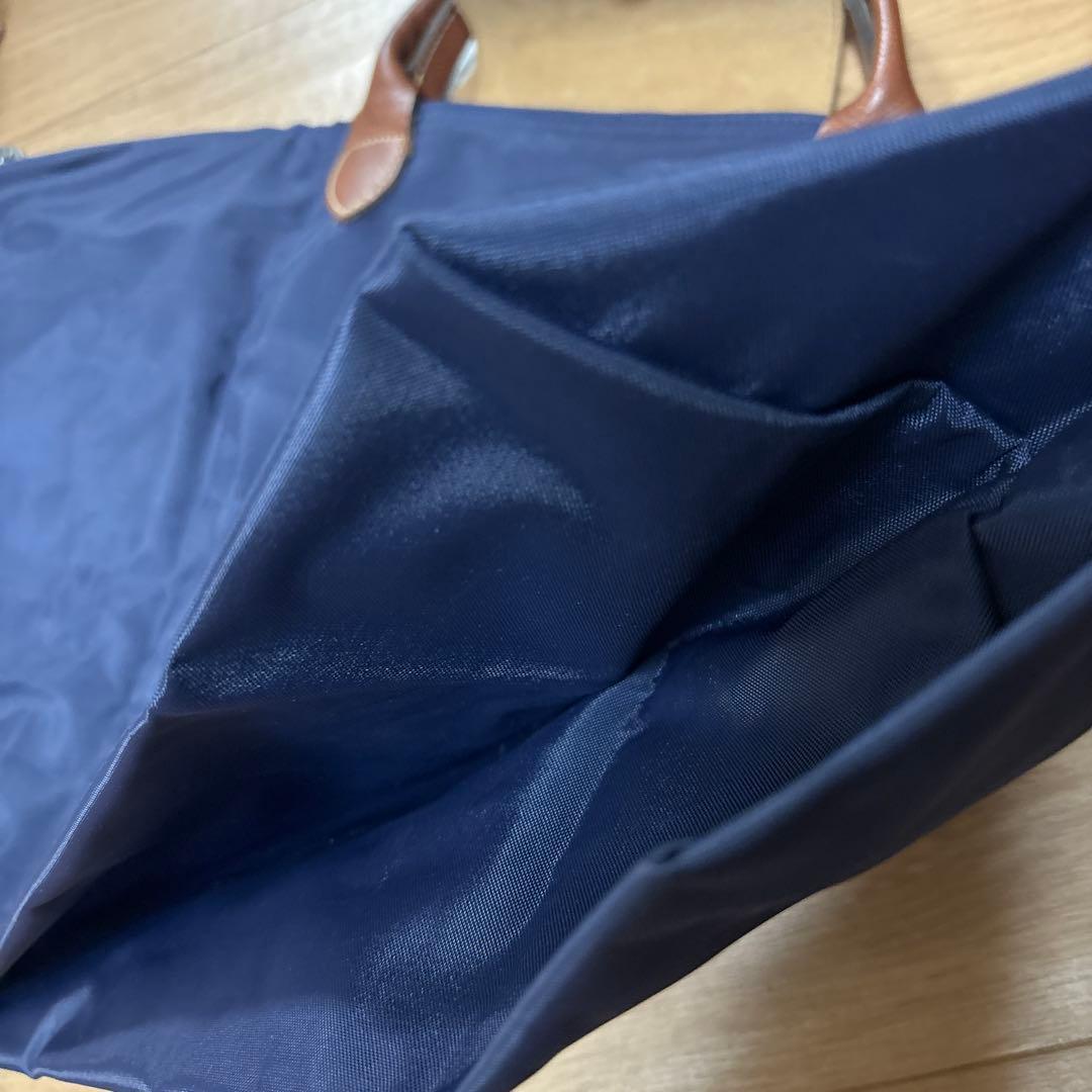 ロンシャンネイビー ボストンバッグ 大容量